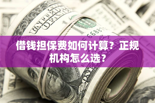 北京借钱担保费如何计算？正规机构怎么选？