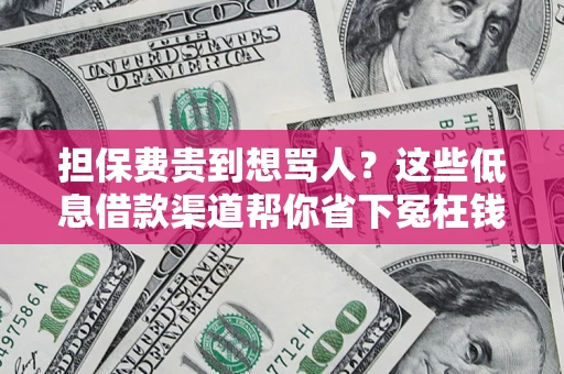 北京担保费贵到想骂人？这些低息借款渠道帮你省下冤枉钱
