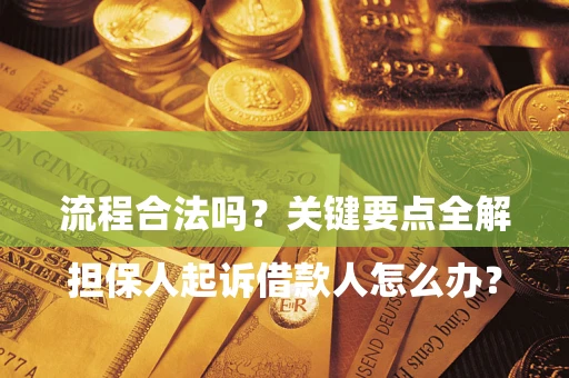 北京

担保人起诉借款人怎么办？流程合法吗？关键要点全解析